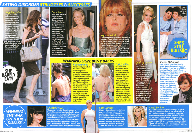 Illustration for article titled This Week in Tabloids: A Dubious and Fucked-Up Guide to Celebrity Eating Disorders